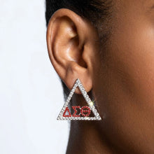 Load image into Gallery viewer, Dst Delta Pyramid Greek Rhinestone Stud Earrings