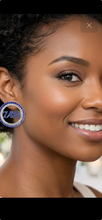 Load image into Gallery viewer, Zeta Phi Beta Sorority Rhinestone Earrings