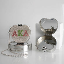 Load image into Gallery viewer, AKA Mini Rhinestone Crossbody Compact
